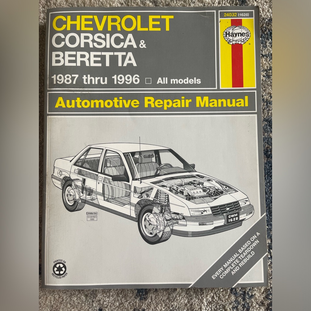 Haynes Repair Service Shop Manual 24032 Chevrolet Corsica Beretta 1987 Thru 1996 Haynes Repair Service Shop Manual 24032 Chevrolet Corsica Beretta 1987 Thru 1996